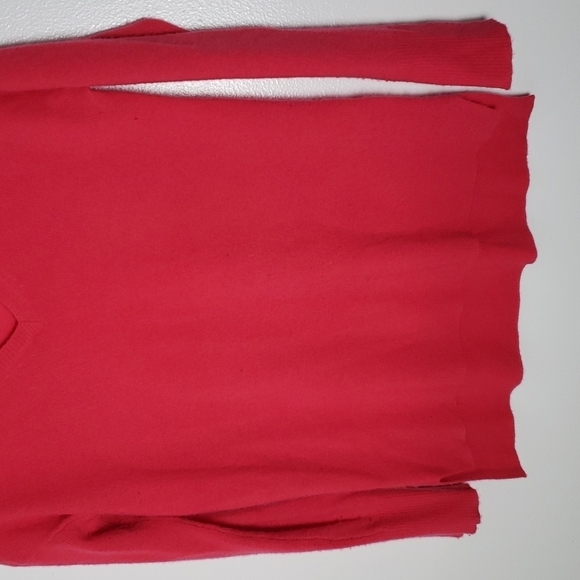 Halogen cashmere longline sweater, fushia/hot pink color, women's size small - Picture 3 of 6